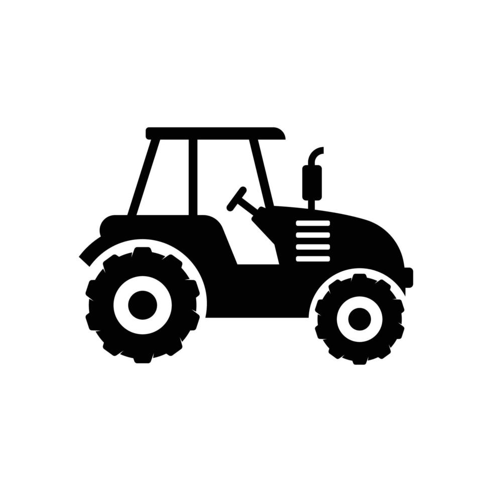 vector de diseño de icono de logotipo de tractor