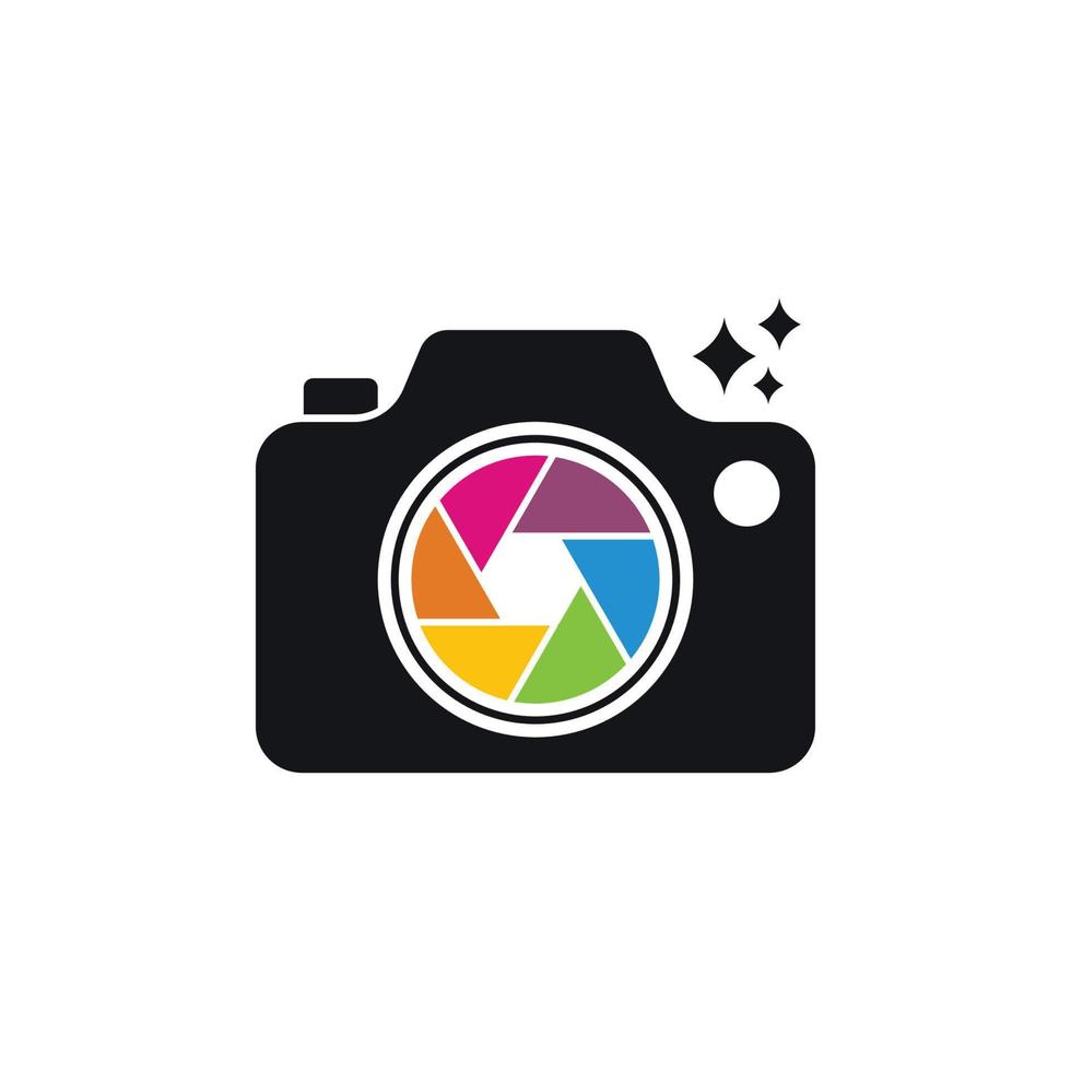 camera logo icon design template vector