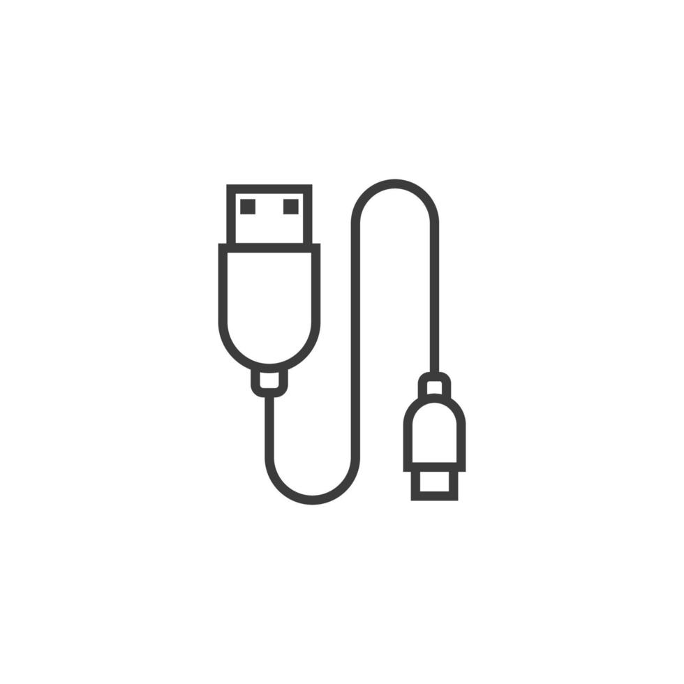 plantilla de diseño de icono de cable usb vector