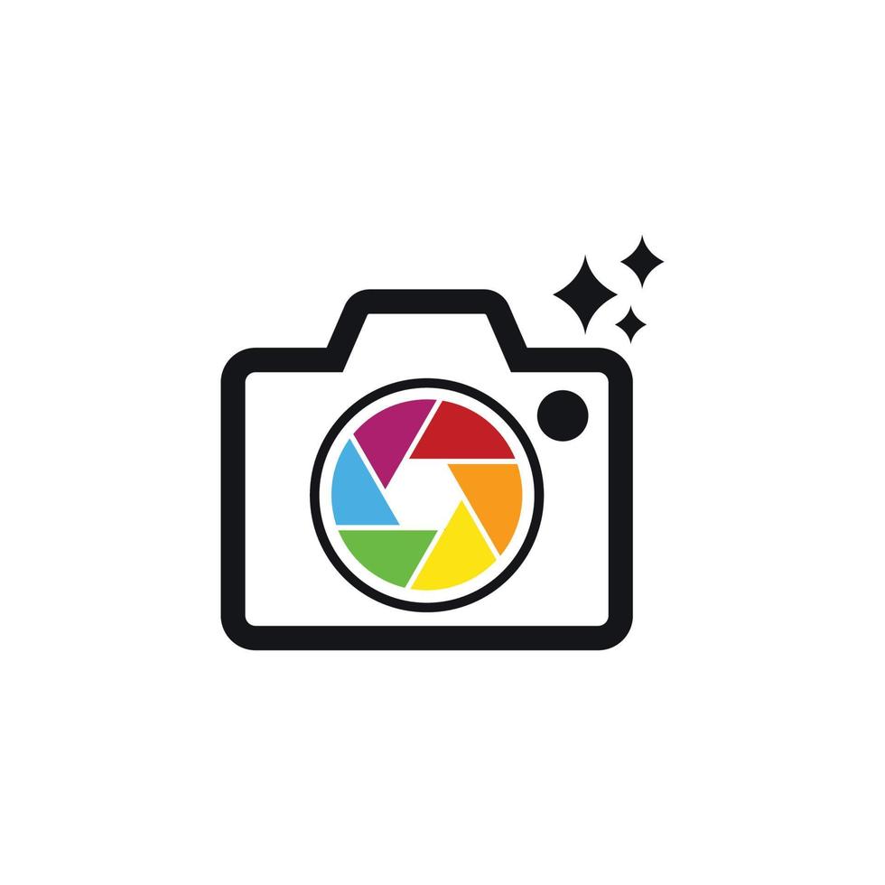 camera logo icon design template vector