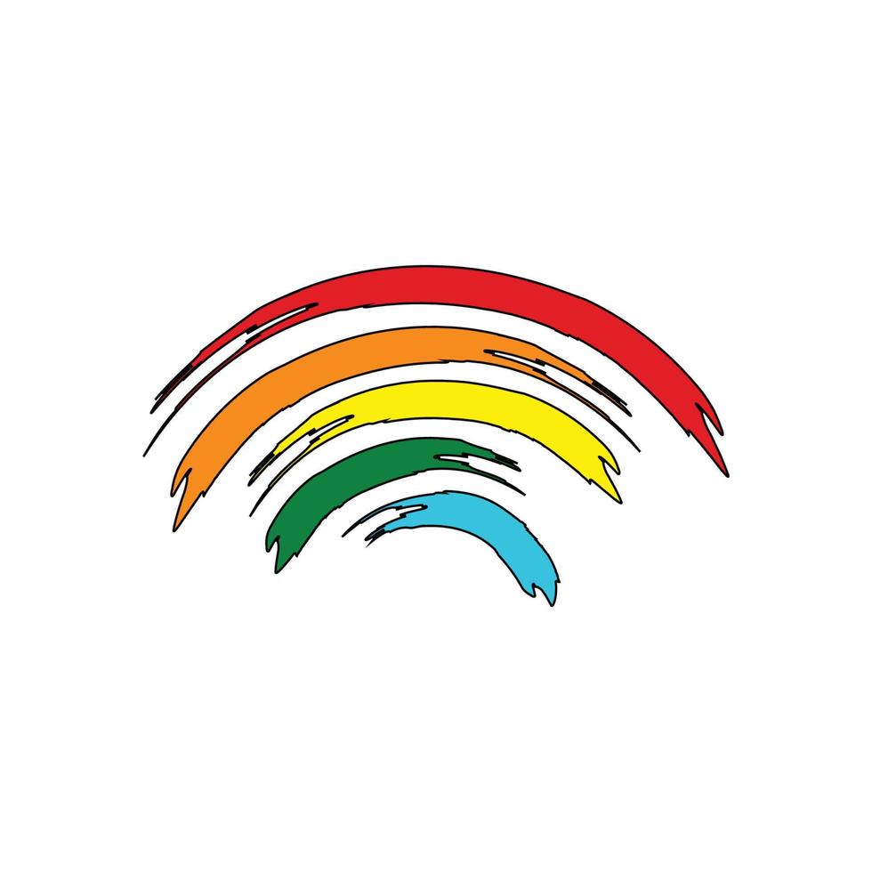 vector de plantilla de diseño de icono de logotipo de arco iris