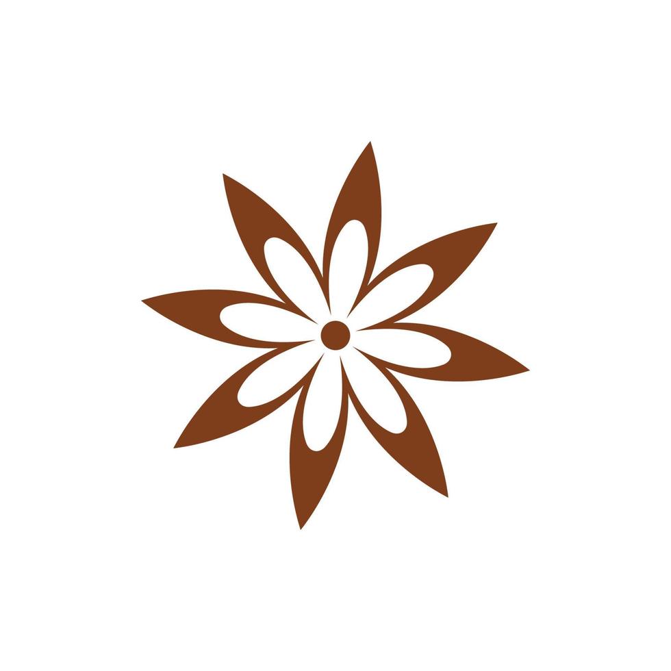 star anise logo icon design template vector