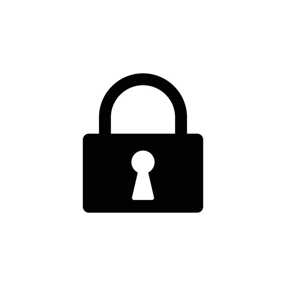 padlock icon design template vector