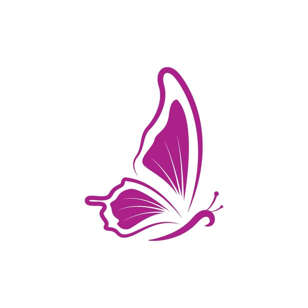 vector de plantilla de diseño de icono de logotipo de mariposa