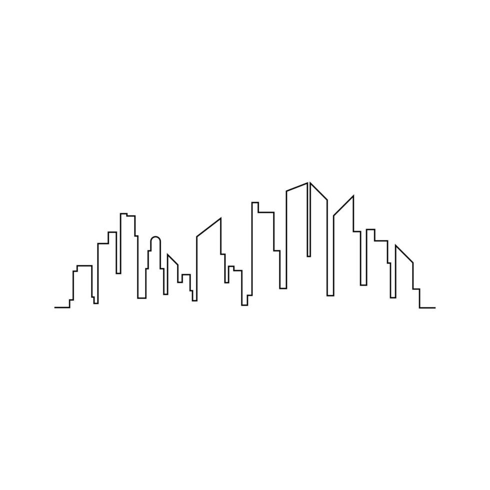 modern city skyline design vector