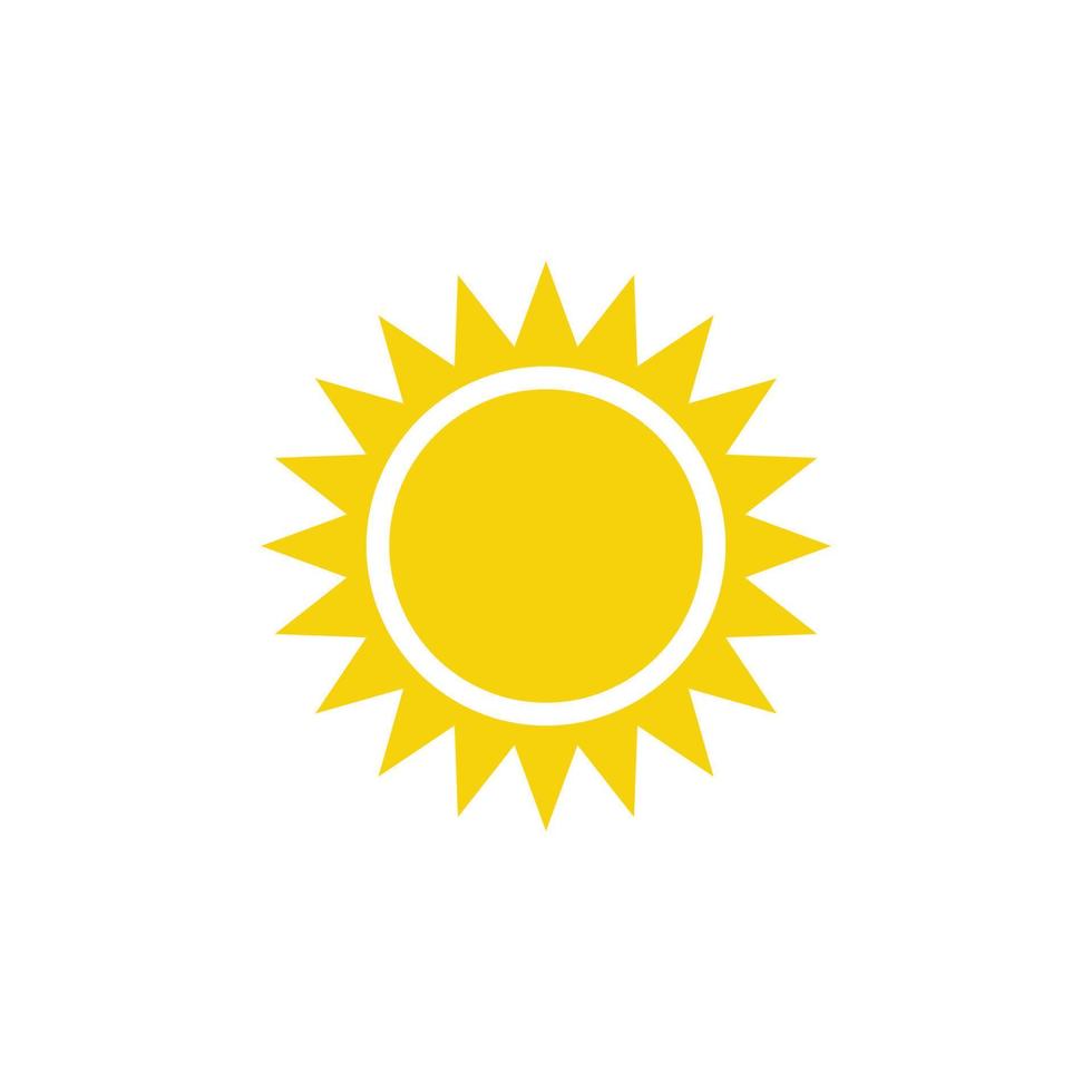 sun icon design template vector