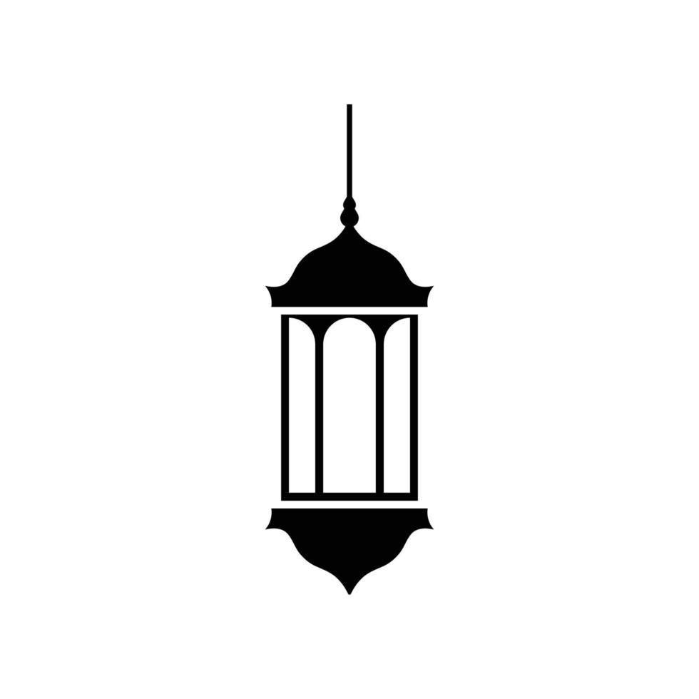 islamic lantern logo icon design template vector