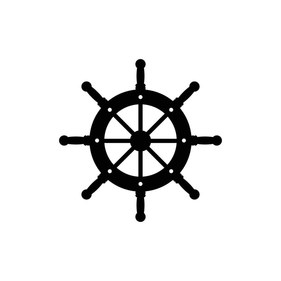 ship's steering wheel icon design template vector