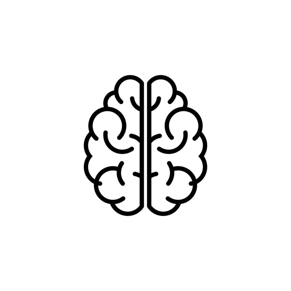 brain icon design template vector