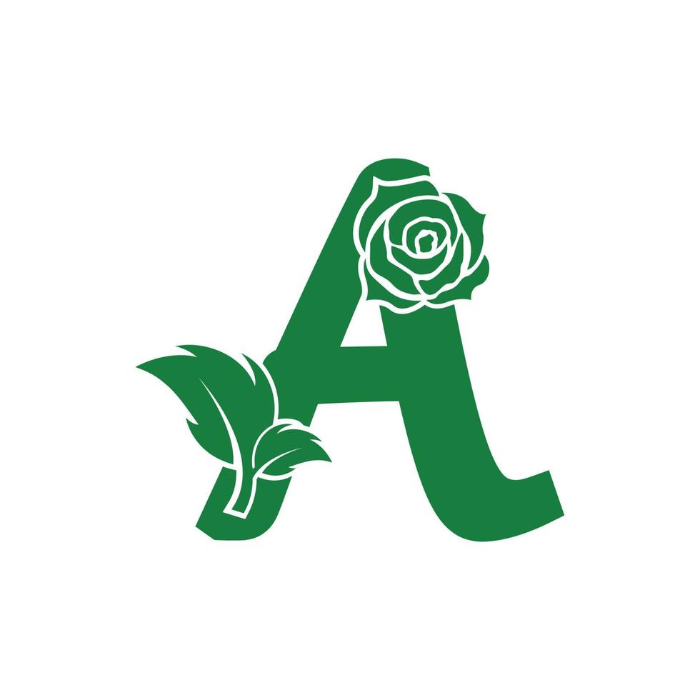 Initial A Decorative  Monogram Split Letter Vector