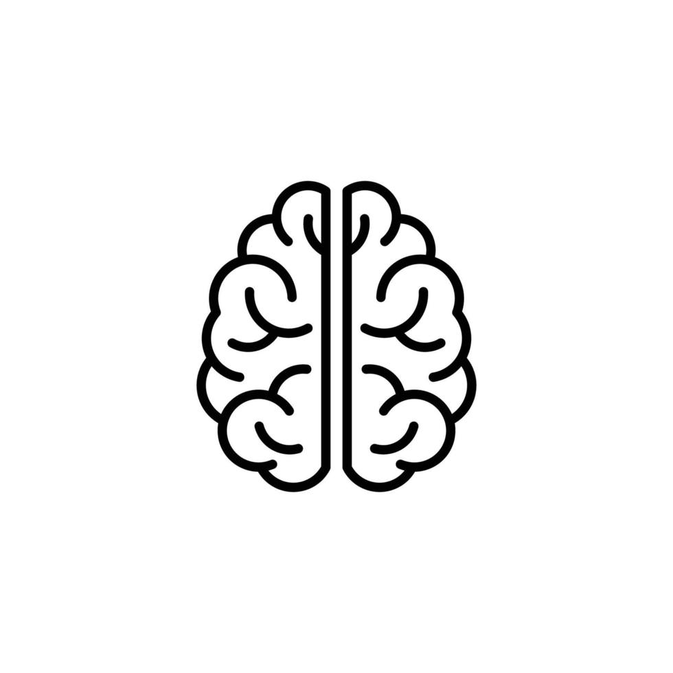 brain icon design template vector