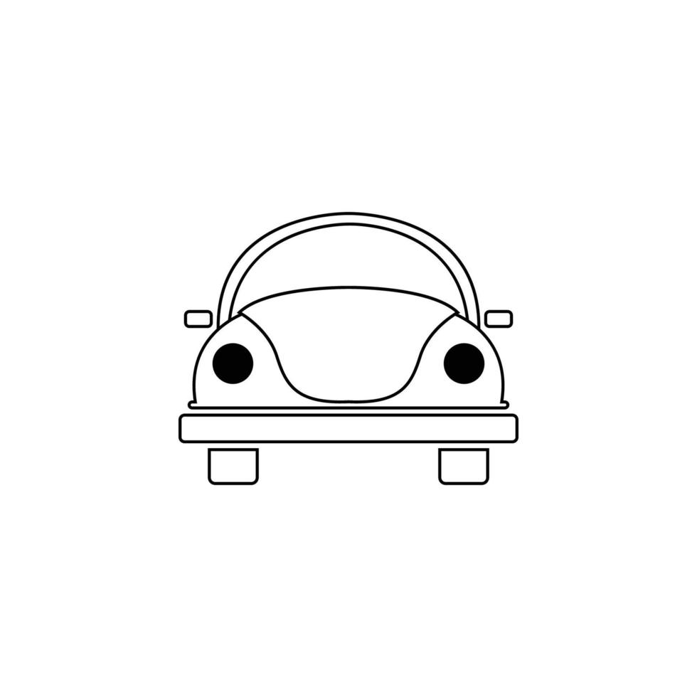 plantilla de diseño de icono de coche delantero vector