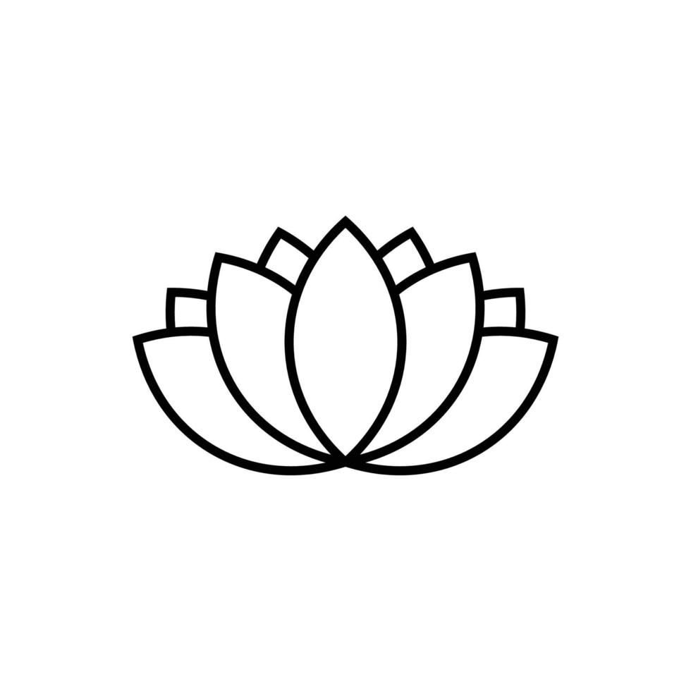 lotus icon design template vector