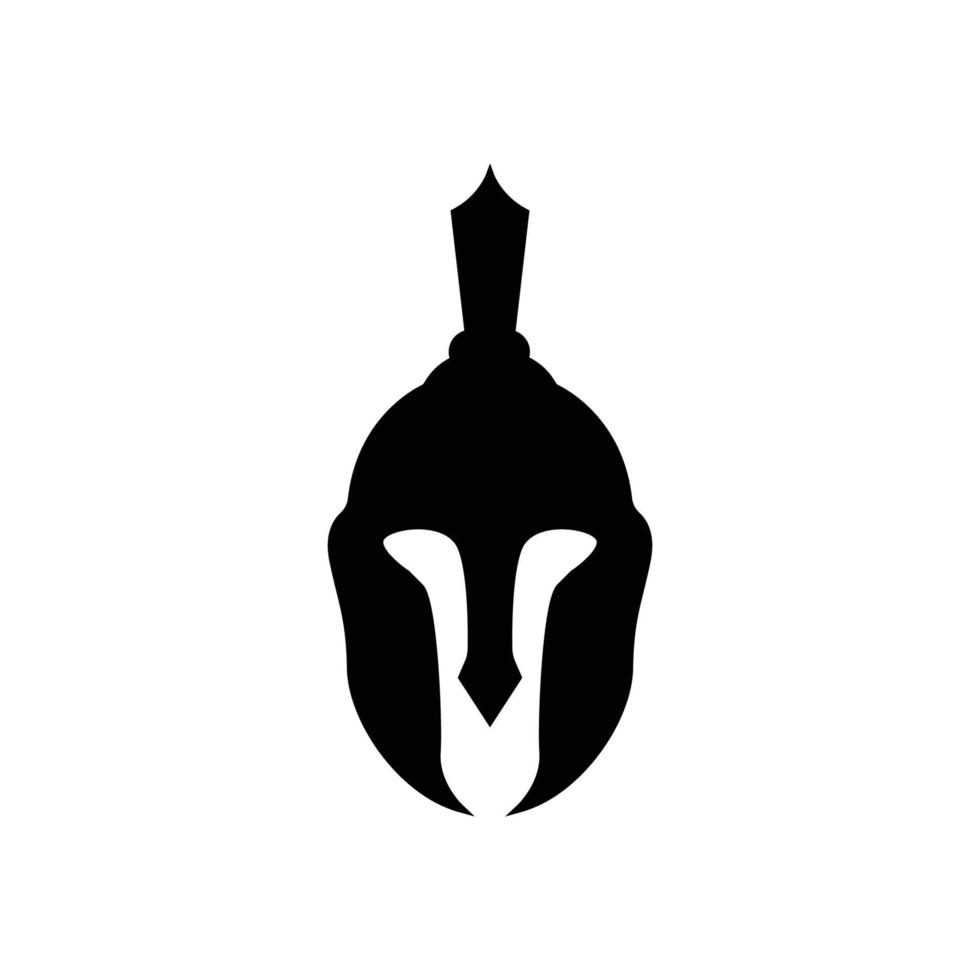 spartan helmet logo icon design template vector