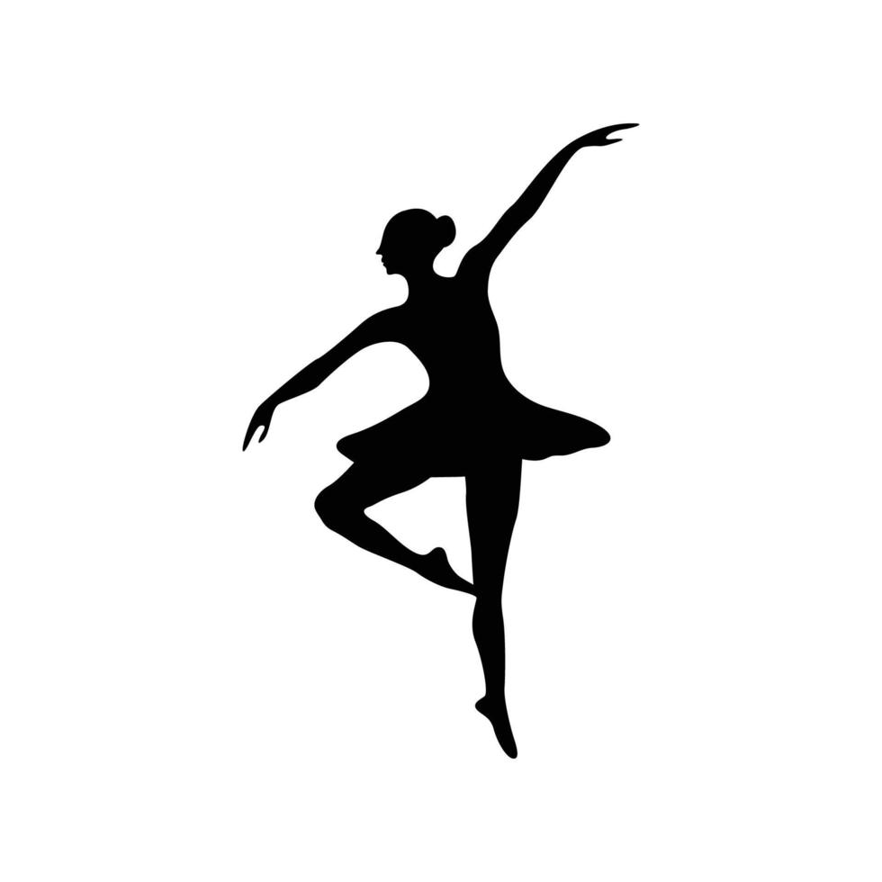 dancer silhouette graphic design vector