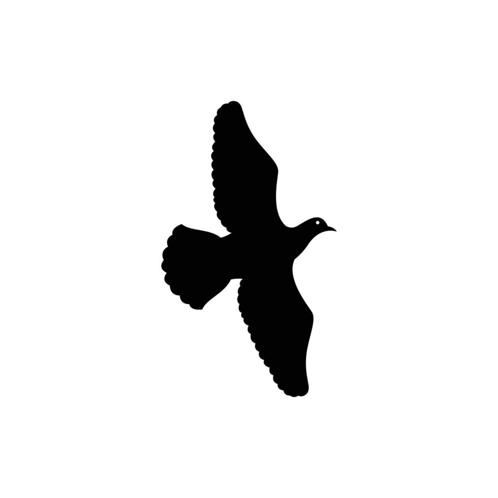 pigeon fly silhouette design vector