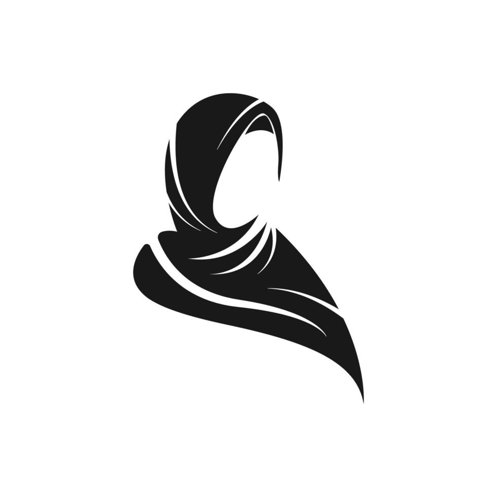 vector de plantilla de diseño de icono de logotipo hijab