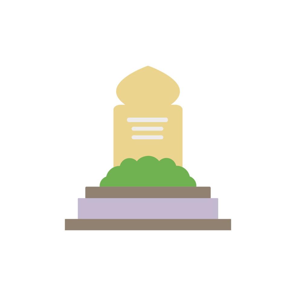 islamic grave icon design vector
