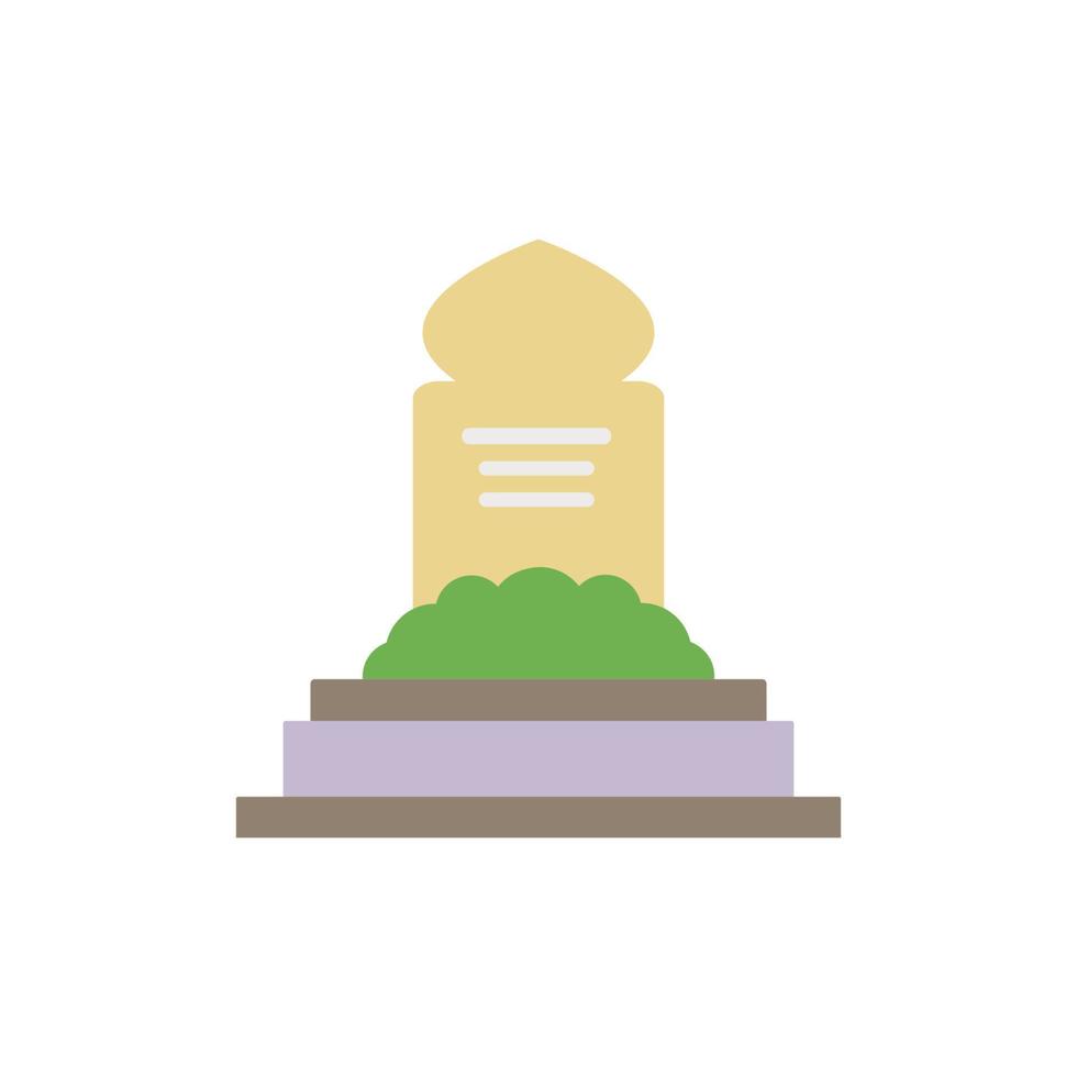 islamic grave icon design vector