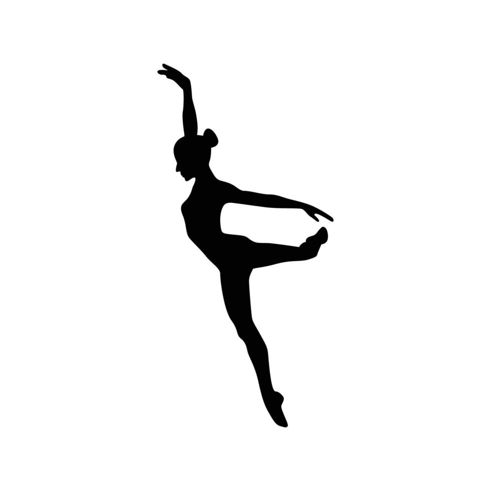 dancer silhouette graphic design vector