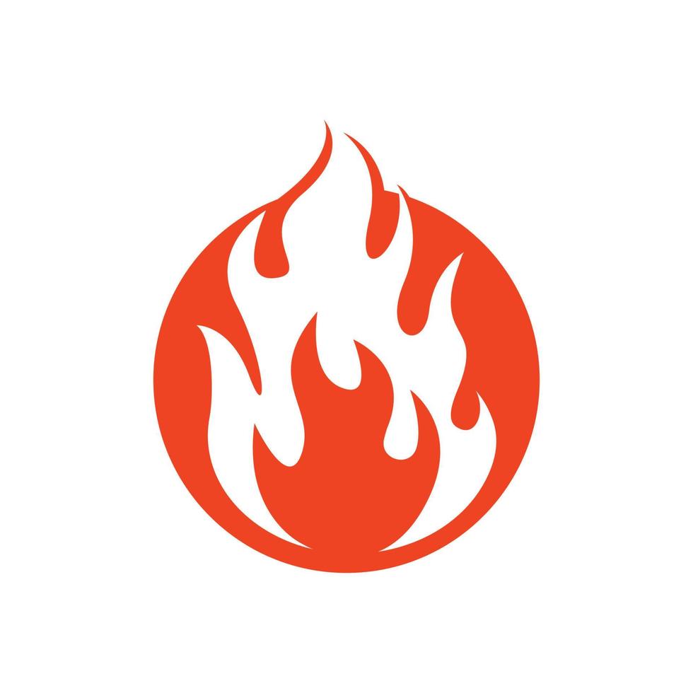 fire flame logo icon design vector