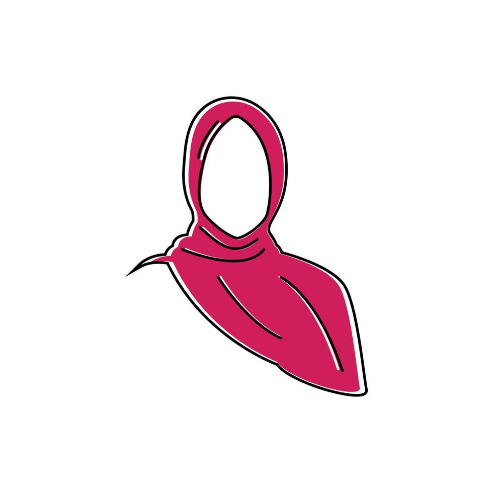 vector de plantilla de diseño de icono de logotipo hijab