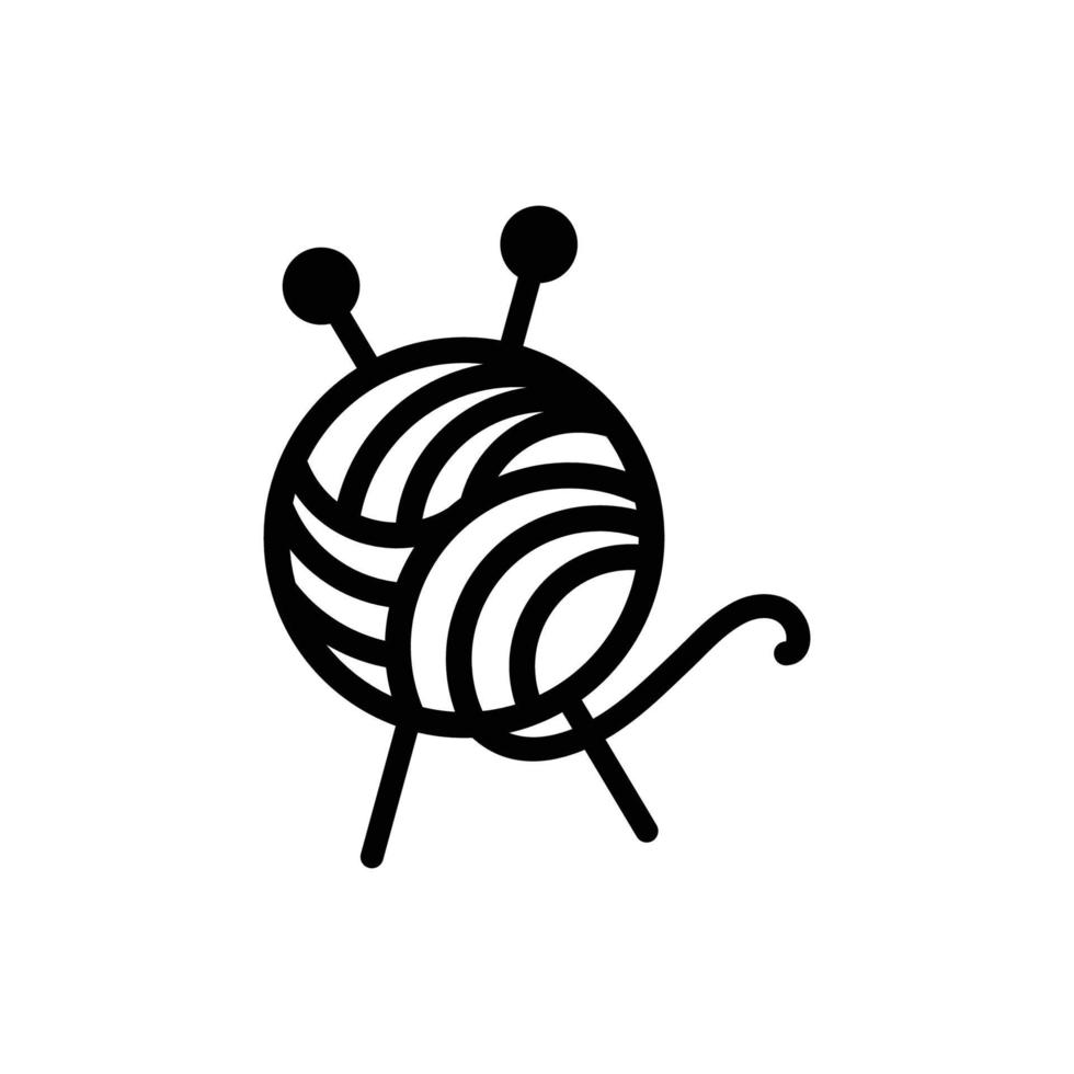 yarn ball icon design template vector