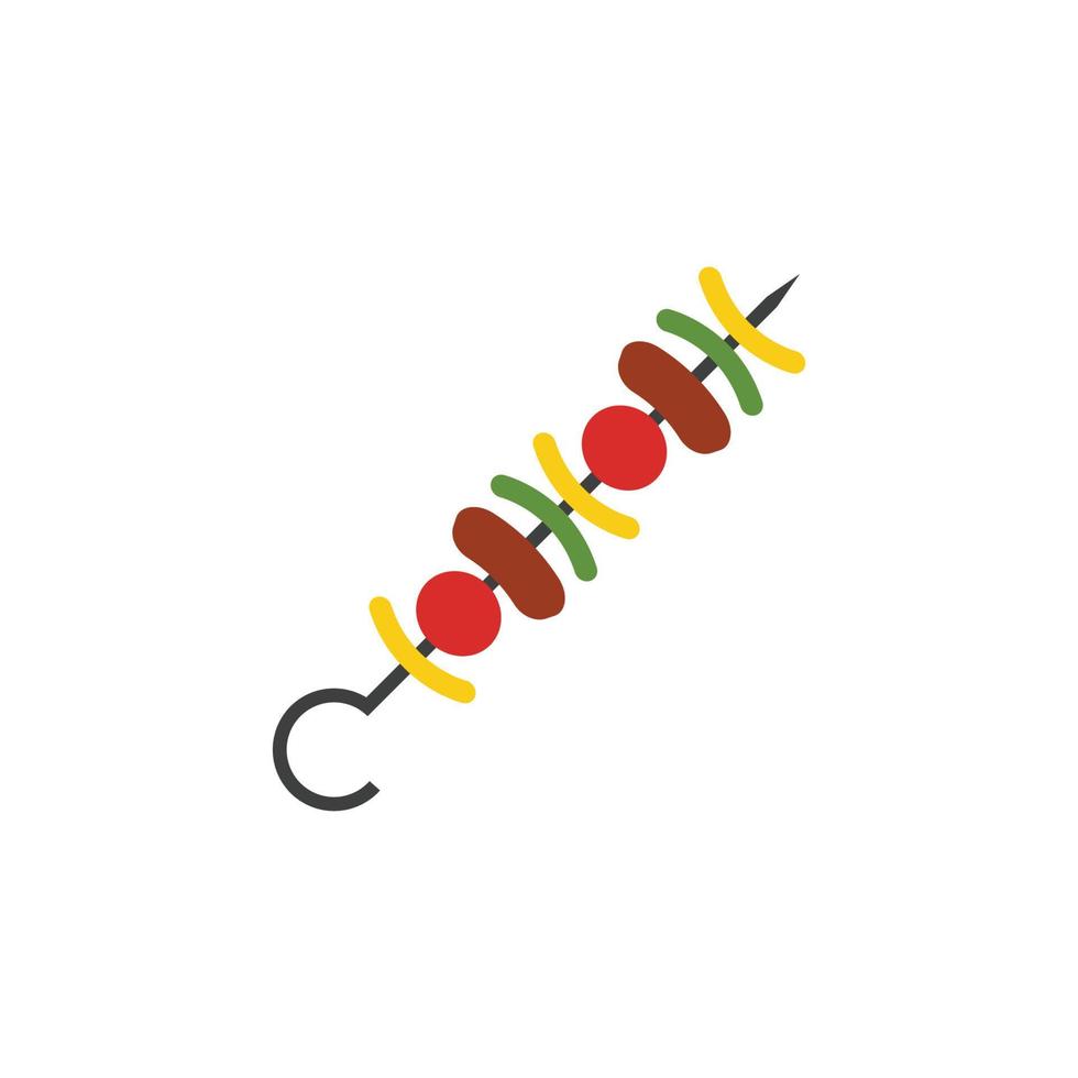 bbq stick icon design template vector
