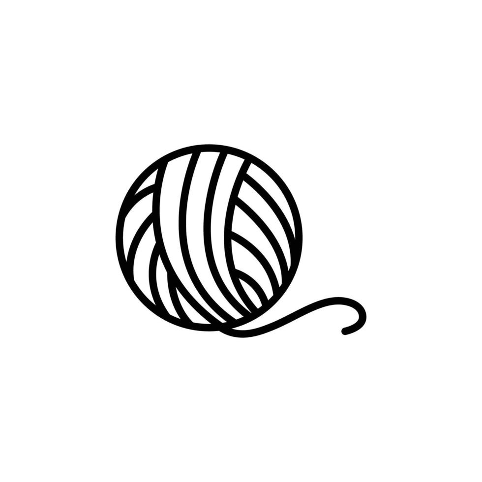 vector de plantilla de diseño de icono de bola de hilo