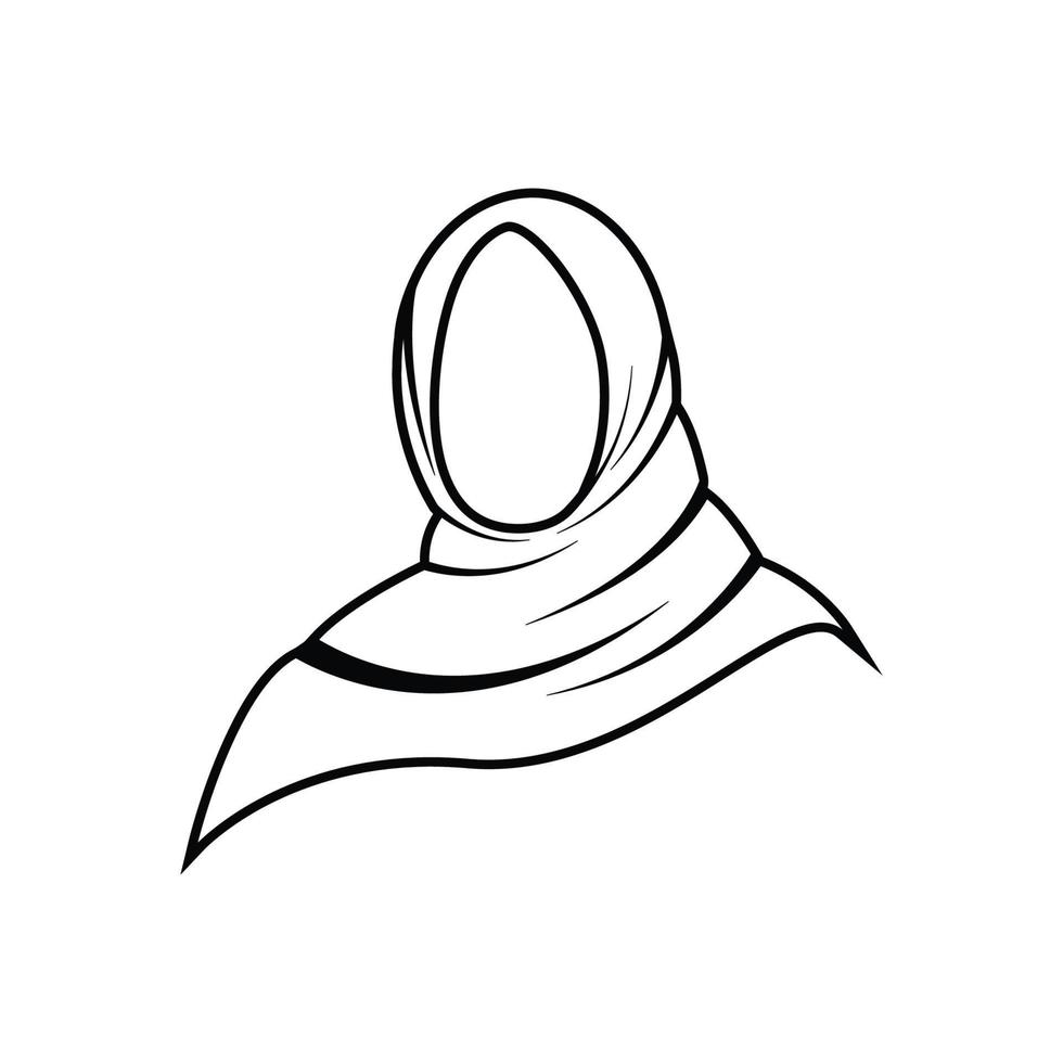hijab logo icon design template vector