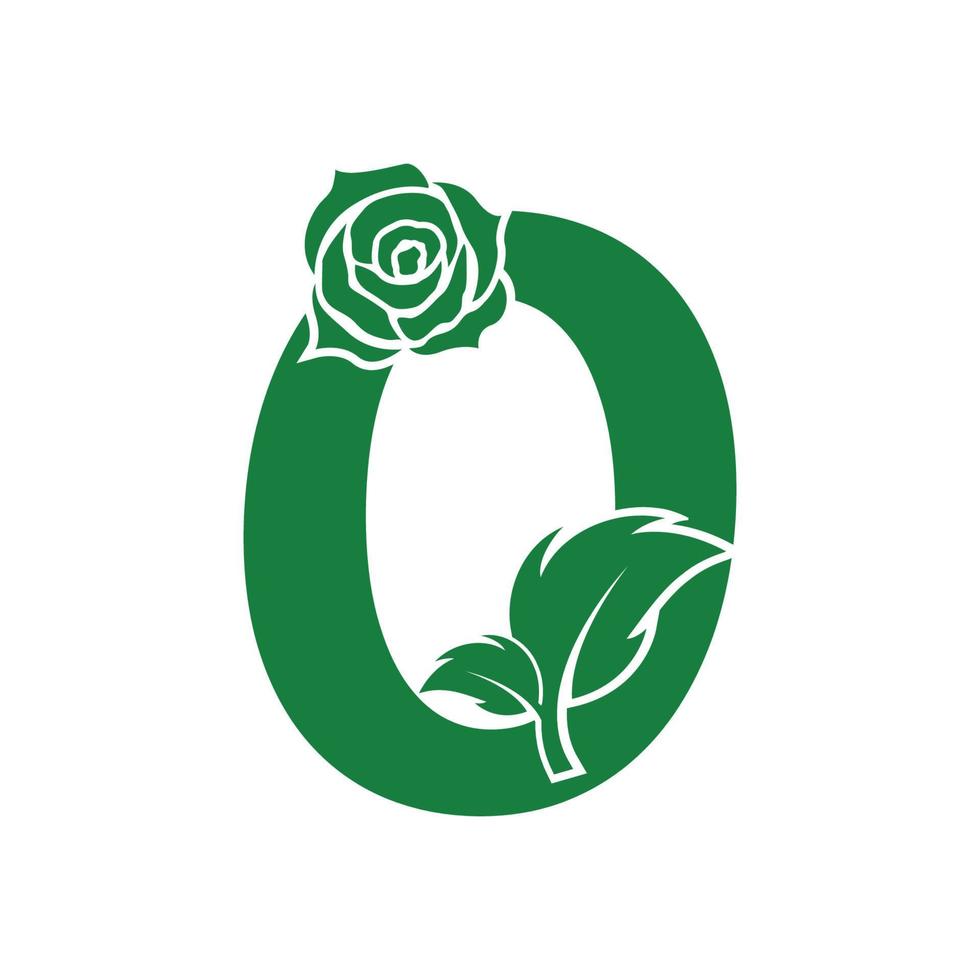 Initial O Decorative  Monogram Split Letter Vector