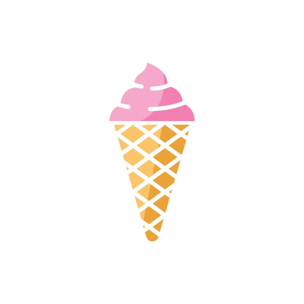 vector de plantilla de diseño de icono de logotipo de helado