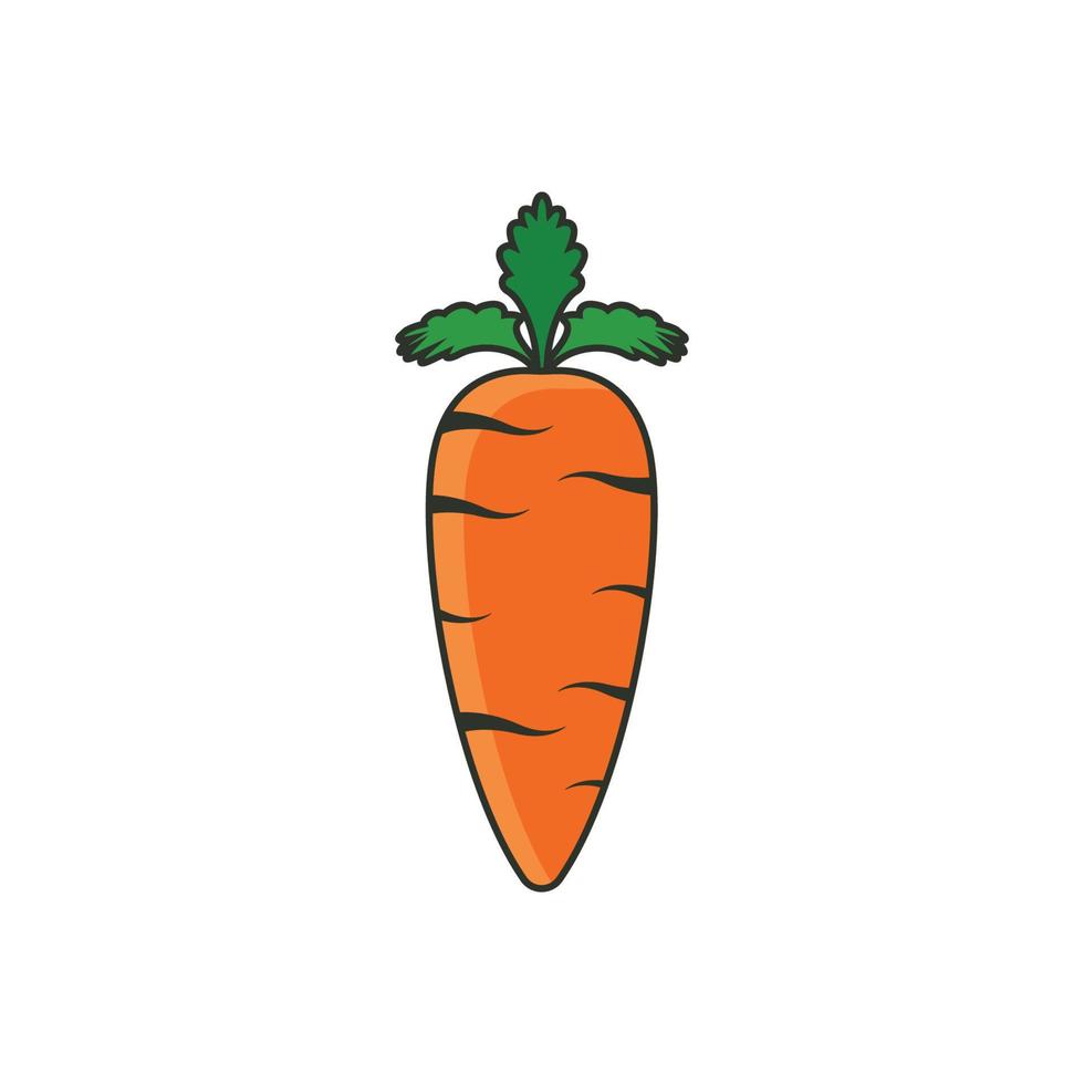 vector de plantilla de diseño de icono de logotipo de zanahoria