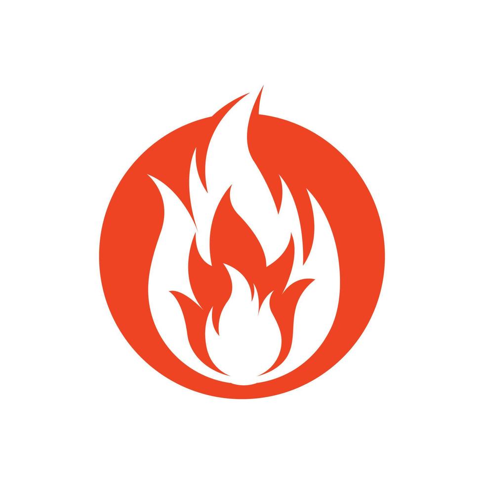 vector de diseño de icono de logotipo de llama de fuego