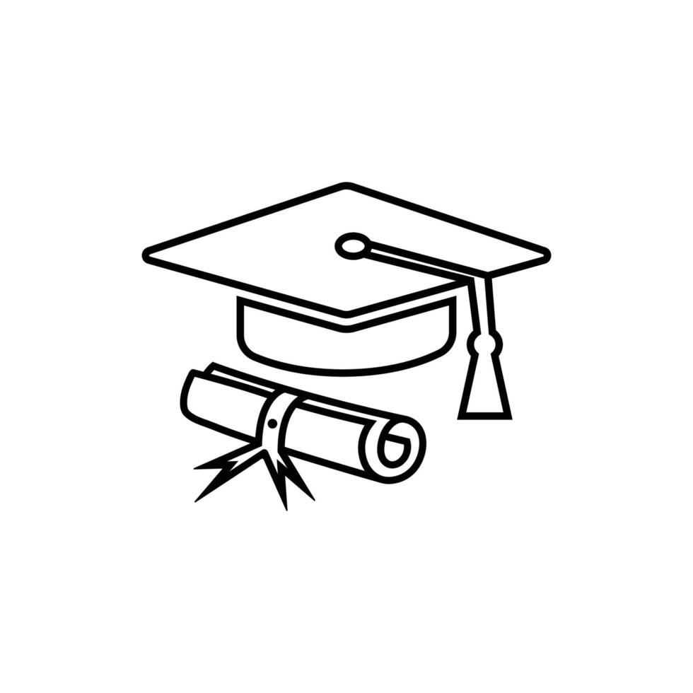 graduation hat icon design vector