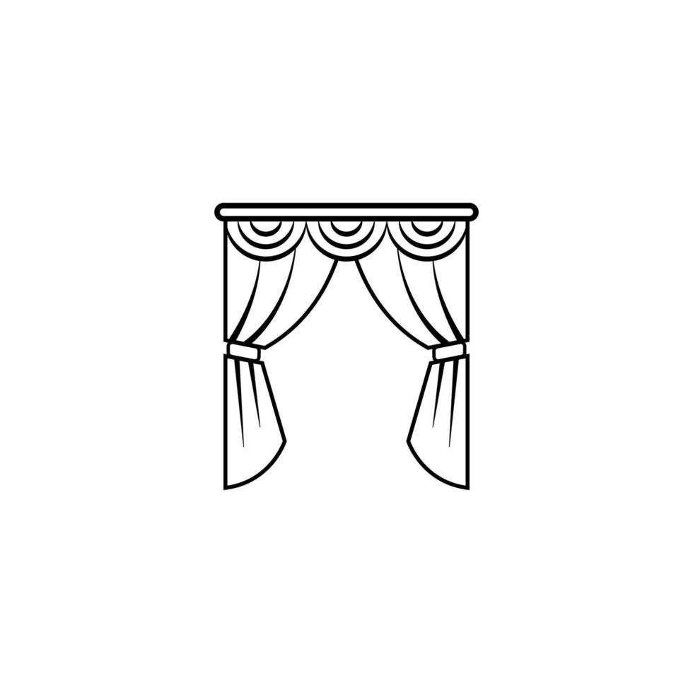 curtain icon design template vector