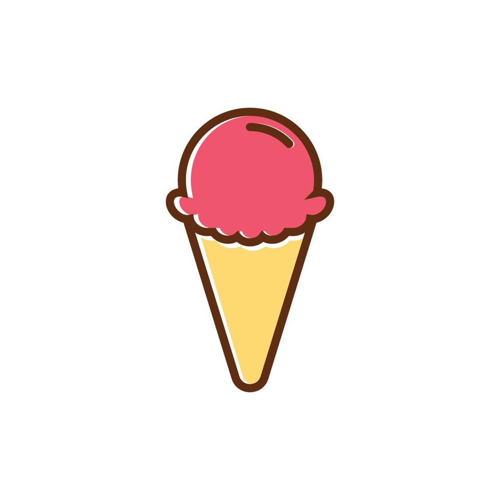 ice cream logo icon design template vector