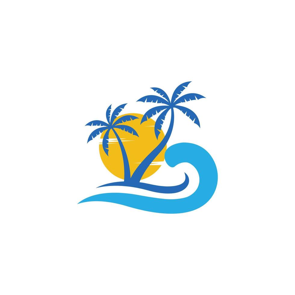 palm tree logo icon design template vector