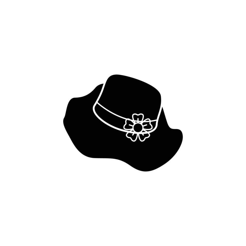 Beach hat icon design template vector