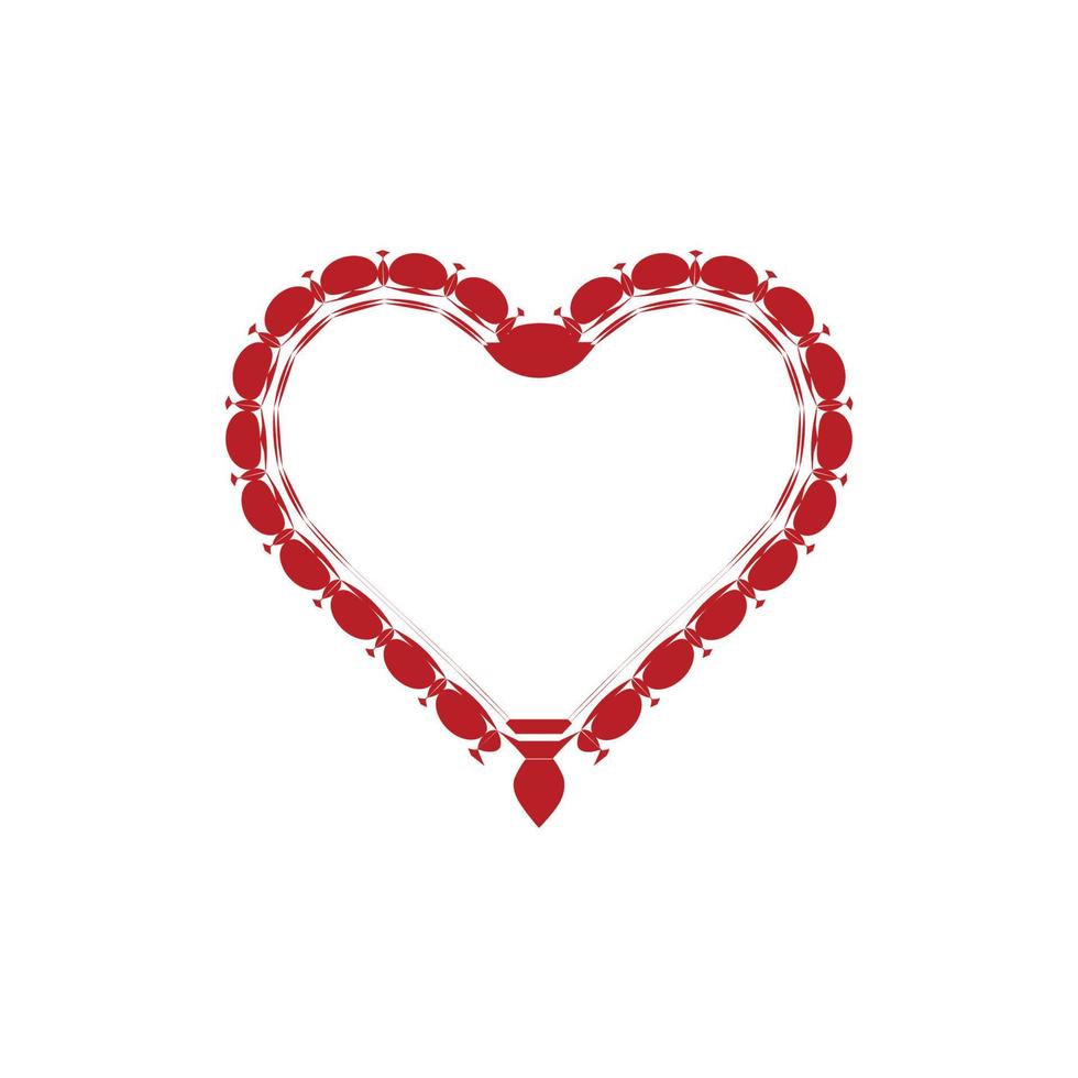 plantilla de diseño de icono de amor rojo vector