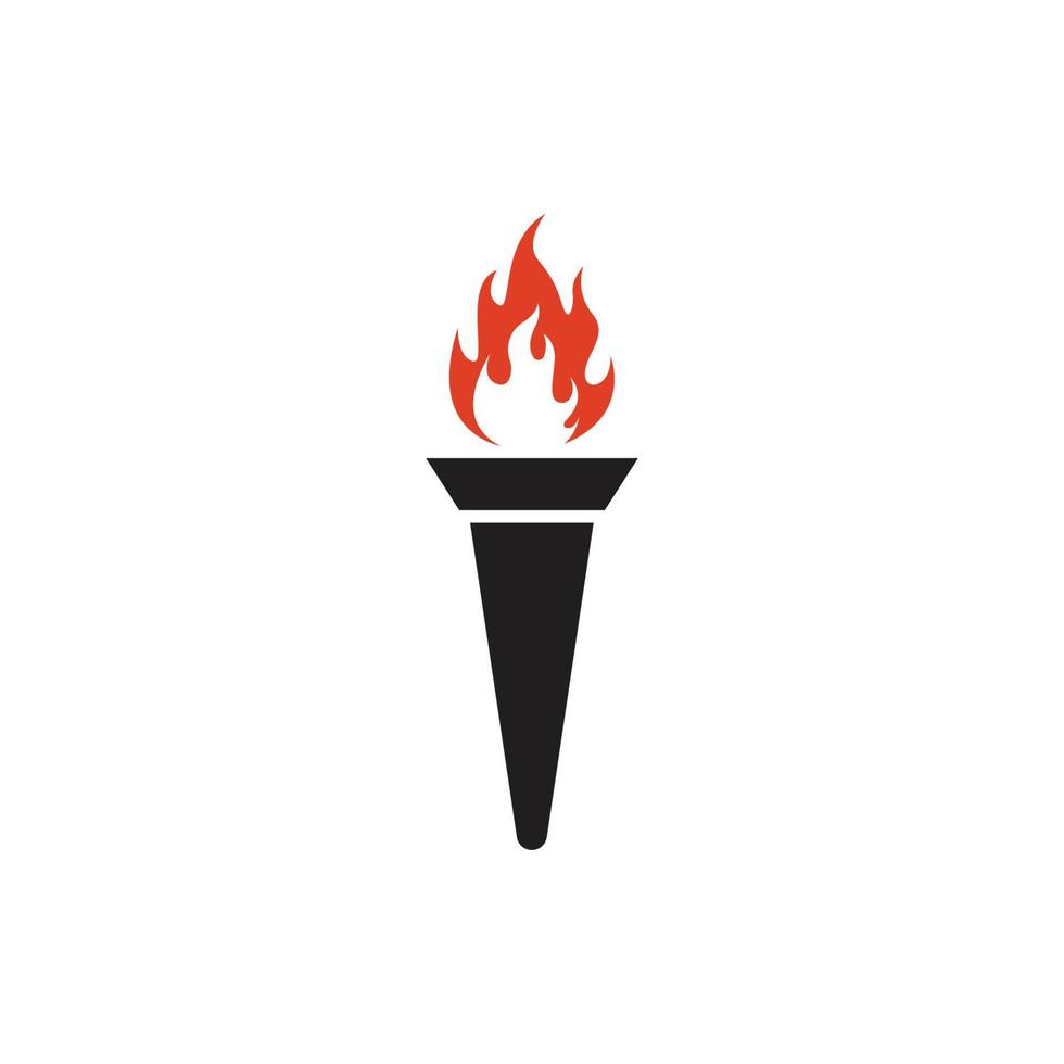 torch logo icon design template vector