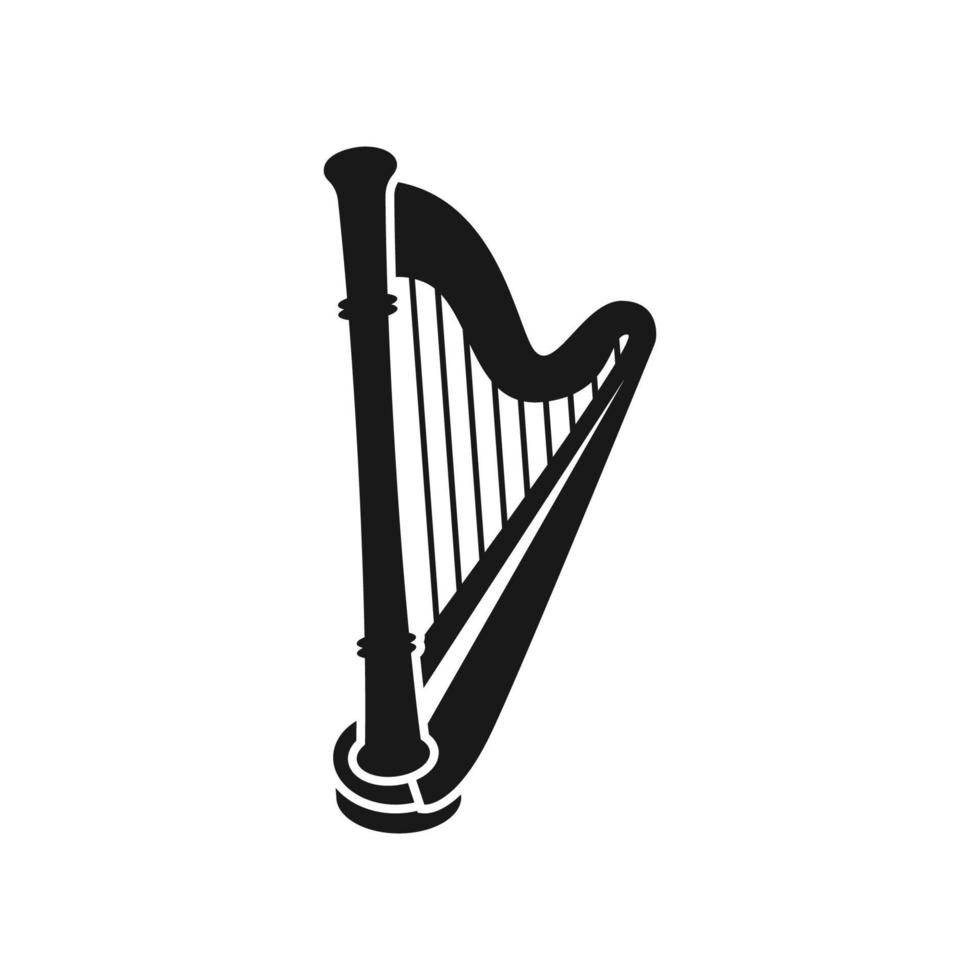 harp logo icon design template vector