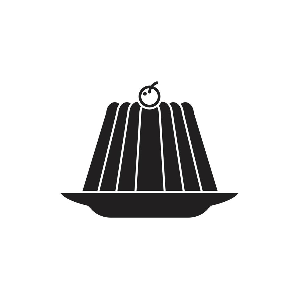 vector de plantilla de diseño de icono de pudín