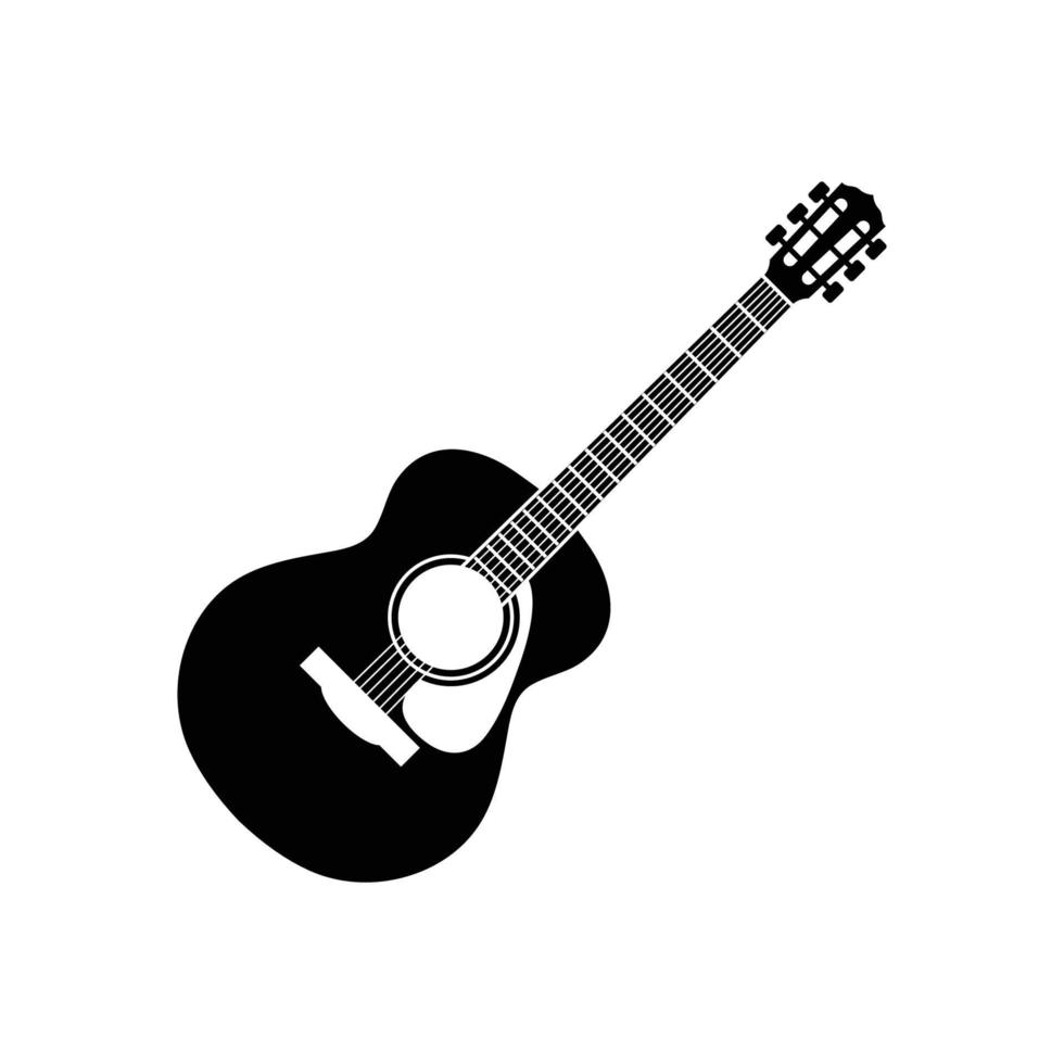 vector de plantilla de diseño de icono de logotipo de guitarra