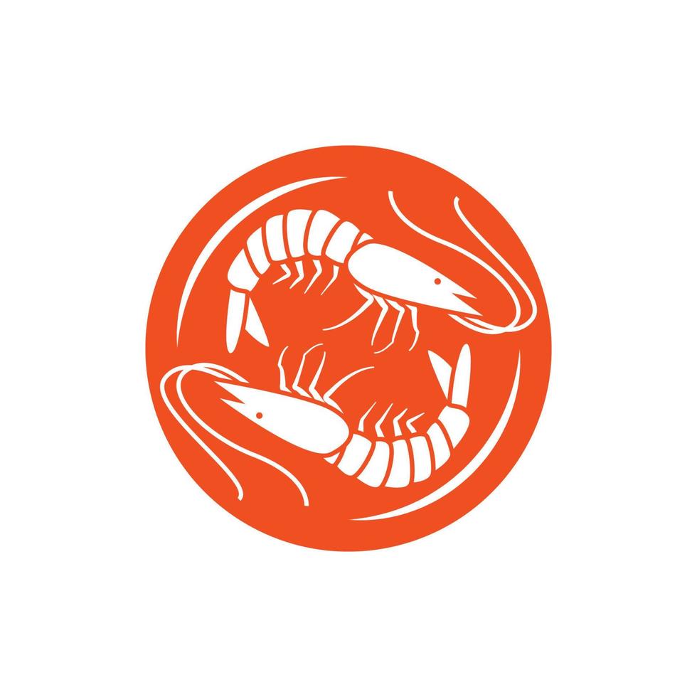 shrimp logo icon design template vector