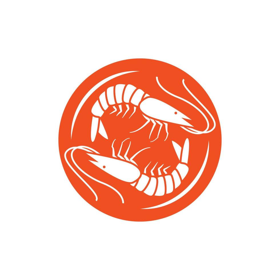 shrimp logo icon design template vector