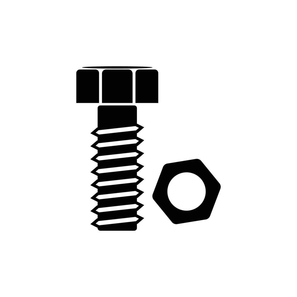 vector de plantilla de diseño de icono de perno de tornillo