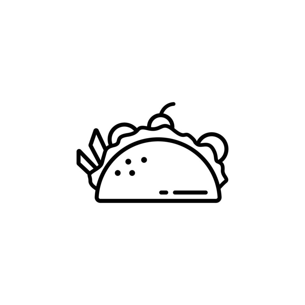 taco logo icon design template vector