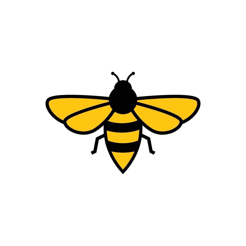 plantilla de diseño de icono de abeja vector