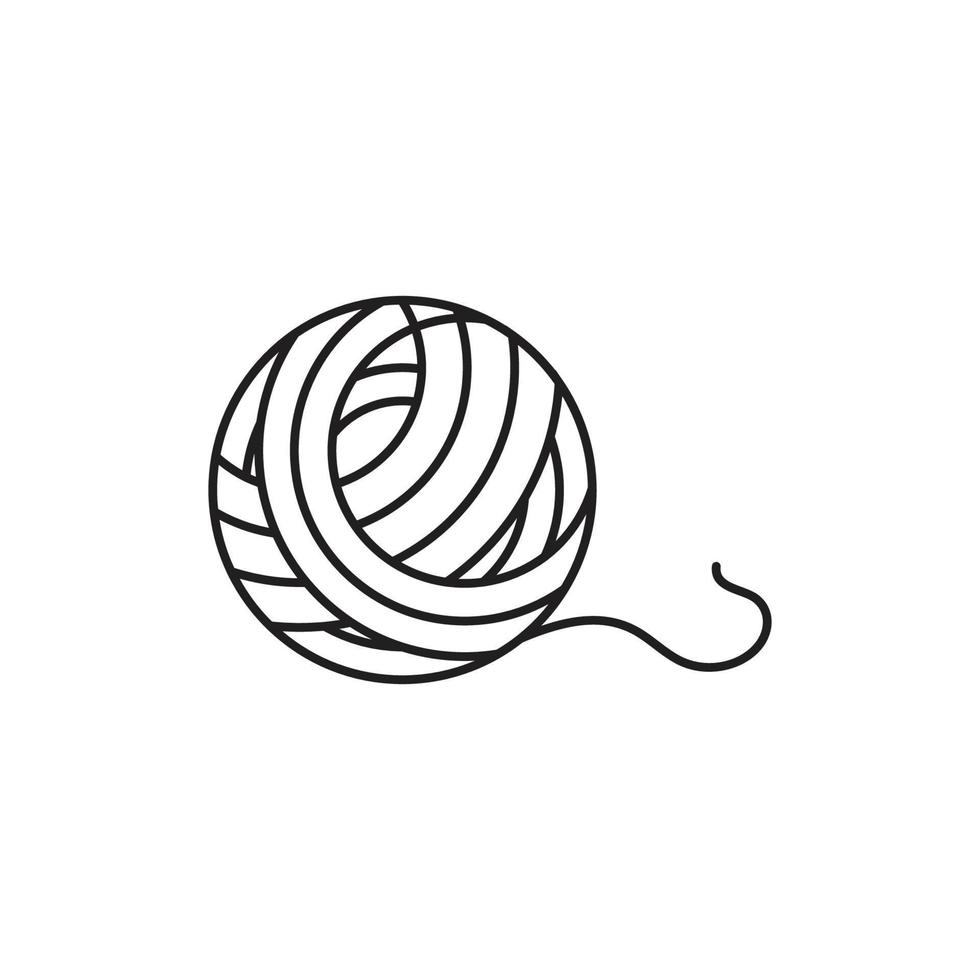 wool yarn icon design template vector